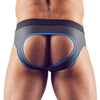Schwarzer matt glänzender pofreier Herren-Jock in Neopren-Gummi-Optik von Svenjoyment – Ansicht 2
