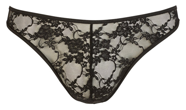 Schwarzer Herren-Slip aus elastischer Spitze von Svenjoyment – Ansicht 5