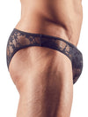 Schwarzer Herren-Slip aus elastischer Spitze von Svenjoyment – Ansicht 3