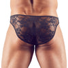 Schwarzer Herren-Slip aus elastischer Spitze von Svenjoyment – Ansicht 4