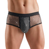 Schwarze betonende Herren-Pants mit funkelnder Glitzer-Front von Svenjoyment – Ansicht 2
