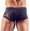 Schwarze Herren-Pants im Materialmix mit Zierkette und Reißverschluss von Svenjoyment – Ansicht 4