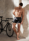 Schwarze Herren-Biker-Pants im Mattlook mit abgesteppten Partien von NEK – Ansicht 6