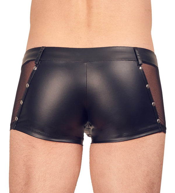 Schwarze Herren-Pants im Mattlook mit Netz-Einsätzen und Reißverschluss von Svenjoyment – Ansicht 4