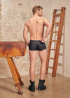 Schwarze Herren-Pants im Mattlook mit transparenten Netz-Einsätzen von NEK – Ansicht 5