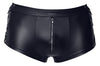 Schwarze eng geschnittene Herren-Pants im Mattlook mit Schnürung von Svenjoyment – Ansicht 6