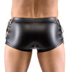 Schwarze eng geschnittene Herren-Pants im Mattlook mit Schnürung von Svenjoyment – Ansicht 5