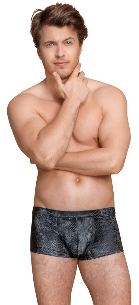 Schwarze Herren-Pants in Schlangenhaut-Optik von NEK – Ansicht 4