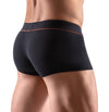 Schwarze eng geschnittene Herren-Pants aus Bio-Baumwolle mit rotem Streifen von Svenjoyment – Ansicht 3