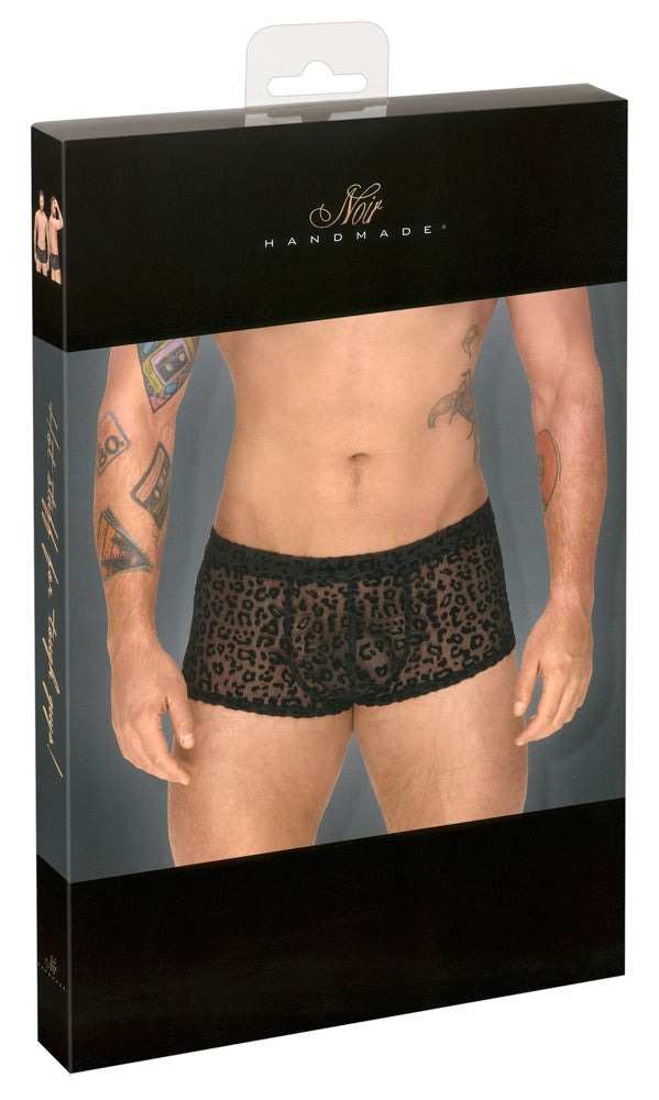 Männer Shorts mit Leoparden Flock Muster von Noir Handmade Men – Ansicht 4