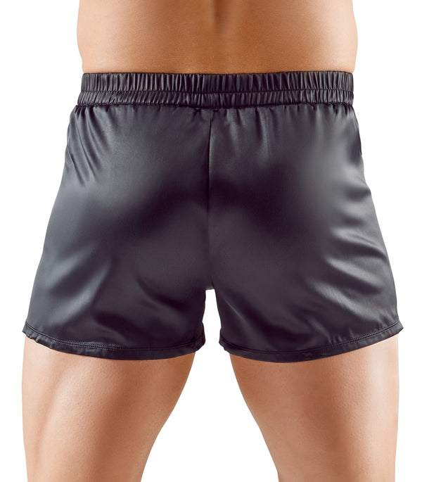 Schwarze legere Herren-Pants aus leicht elastischem Satin von Svenjoyment – Ansicht 3