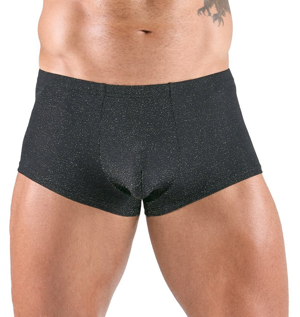 Silberfarbene betonende Herren-Pants im schillernden Lurex-Look von Svenjoyment – Ansicht 2