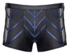Schwarze Herren-Pants im Mattlook mit blauen Metallic-Streifen und Netz von NEK – Ansicht 6
