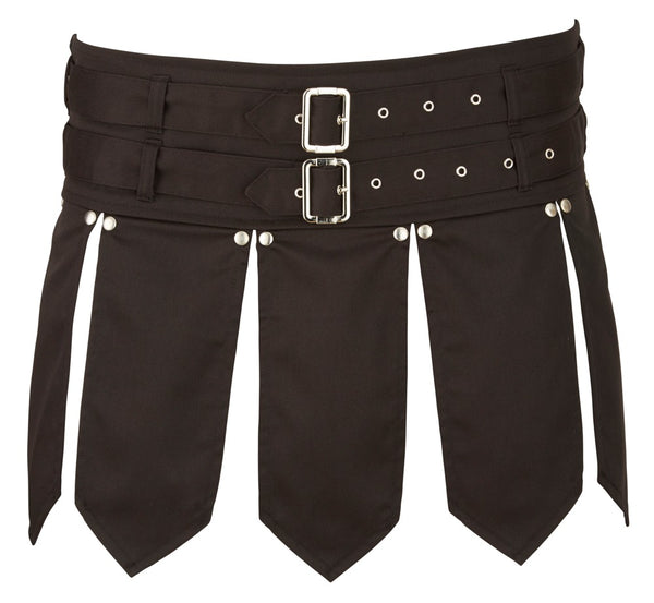 Schwarzer Herren-Rock im Gladiator-Style mit zwei Gürteln von Svenjoyment – Ansicht 7