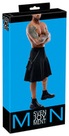 Schwarzer knielanger Herren-Rock im Kilt-Style mit abnehmbarer Tasche von Svenjoyment