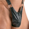 Schwarzer körperbetonender Herren-Riobody mit langem Arm im Material-Mix von Svenjoyment – Ansicht 5