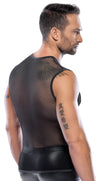 Schwarzes Herren-Grobnetz-Shirt mit Rundhals-Ausschnitt von Svenjoyment – Ansicht 4
