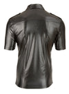 Schwarzes Herren-Shirt im Uniform-Look aus Lederimitat von Svenjoyment – Ansicht 6