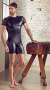 Schwarzes Herren-Shirt im Mattlook mit seitlichen Powernet-Einsätzen im Biker-Style von NEK – Ansicht 5