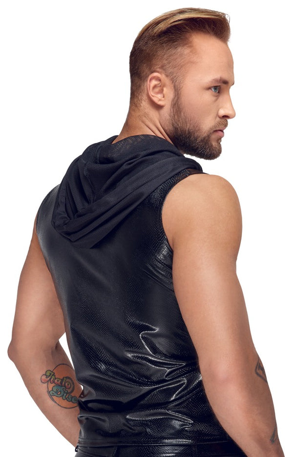 Kapuzenshirt mit Zwei-Wege Zipper Ärmellos Lounge Design von Noir Handmade Men – Ansicht 8