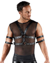 Schwarzes verführerisches Shirt Set mit integriertem Brust Harness von Svenjoyment – Ansicht 2