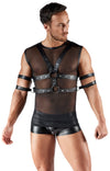 Schwarzes verführerisches Shirt Set mit integriertem Brust Harness von Svenjoyment – Ansicht 3