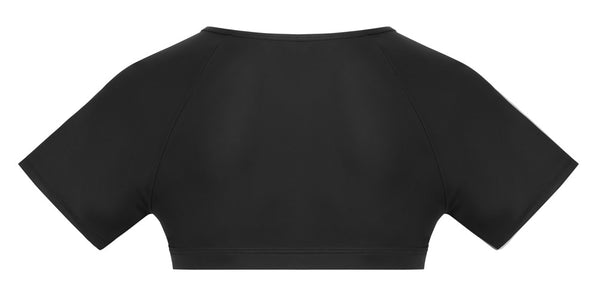 Schwarzes brust- und bauchfreies Herren-Halbarm-Shirt im Mattlook von Svenjoyment – Ansicht 7