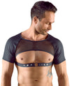 Schwarzes brust- und bauchfreies Herren-Halbarm-Shirt im Mattlook von Svenjoyment – Ansicht 2