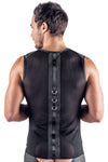 Schwarzes ärmelloses Herren-Netzshirt mit Soft-Handfesseln von Svenjoyment Bondage – Ansicht 6