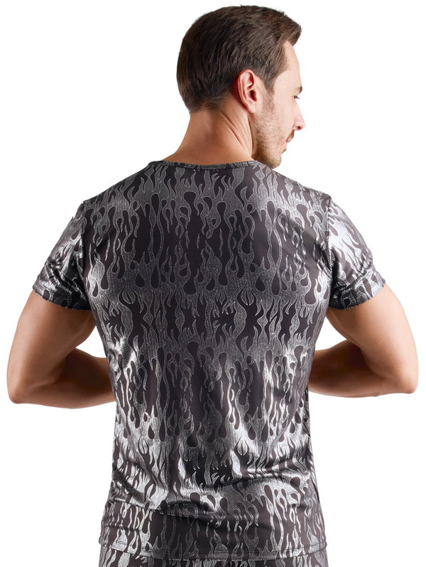 Schwarzes betonendes Herren-Shirt im Mystic-Metallic-Design von Svenjoyment – Ansicht 4