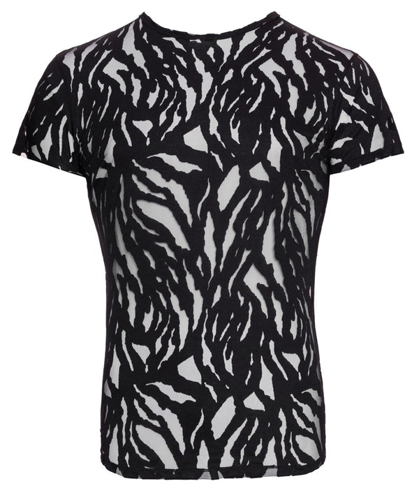 Schwarzes betonendes Herren-Shirt in lebhafter Ausbrenner-Optik von Svenjoyment – Ansicht 6