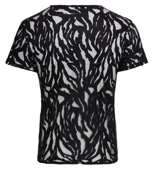 Schwarzes betonendes Herren-Shirt in lebhafter Ausbrenner-Optik von Svenjoyment – Ansicht 7