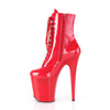 FLAMINGO-1020 Plateau Stiefel - Rot Lack | Pleaser