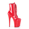 FLAMINGO-1020 Plateau Stiefel - Rot Lack | Pleaser