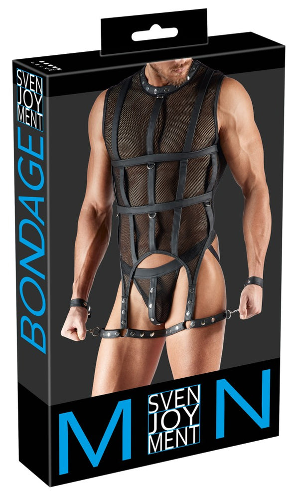Schwarzes verführerisches Bondage Set mit Netzdesign von Svenjoyment