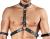 Schwarzes Herren-Set mit Harness-Pants, Brust-Harness und Fesseln von Svenjoyment BONDAGE – Ansicht 5
