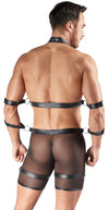 Schwarzes Herren-Set mit Harness-Pants, Brust-Harness und Fesseln von Svenjoyment BONDAGE – Ansicht 4