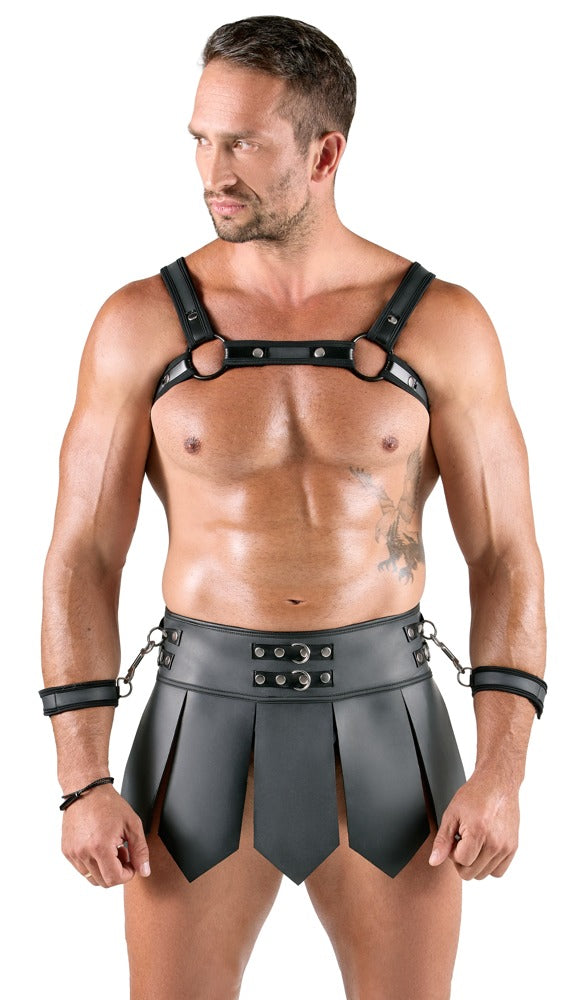 Schwarzes markantes Bondage Set im fesselnden Gladiatoren Look von Svenjoyment – Ansicht 4