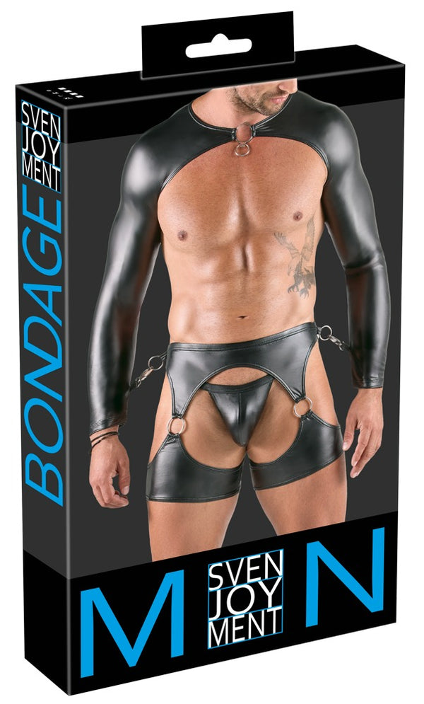 Schwarzes aufregendes Bondage Set im fesselnden Mattlook von Svenjoyment