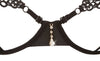 Schwarzes BH- und String-Set mit offenen Cups aus Bügeln und Bändern von Cottelli – Ansicht 5