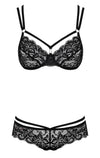 Schwarzes BH- und String-Set ganz aus Spitze von Obsessive – Ansicht 7