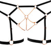 Schwarzes Bondage-Set aus Samtbändern mit roségoldfarbenen Ketten von Cottelli – Ansicht 8