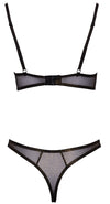 Schwarzes BH- und Riostring-Set aus Feinnetz mit Goldschimmer von Cottelli – Ansicht 7