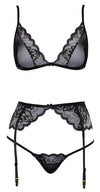 Schwarzes verführerisches BH Set mit eleganter Effektspitze von kissable – Ansicht 4