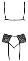 Schwarzes verführerisches BH Set mit eleganter Effektspitze von kissable – Ansicht 5