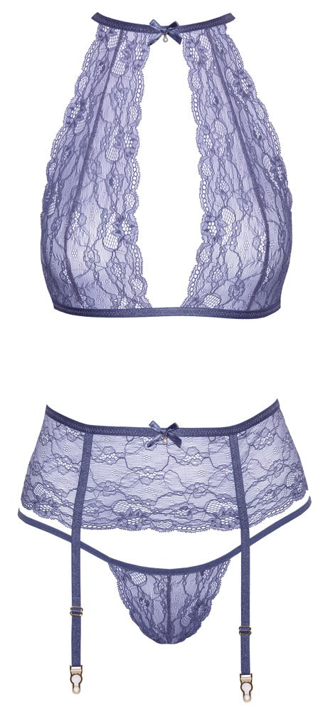 Lavendelfarbenes verführerisches Dessous Set aus zarter Spitze von kissable – Ansicht 4