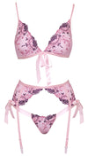Rosa verführerisches BH Set mit floraler Stickerei von kissable – Ansicht 4