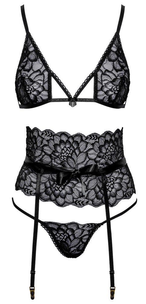 Schwarzes verführerisches BH Set aus feiner Spitze von kissable – Ansicht 4