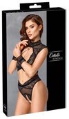 Schwarzes verführerisches Spitzen Set mit Fesseln von Cottelli BONDAGE