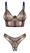 Bronzefarbenes Set Soranna mit Bügel-BH und Riostring ouvert von Obsessive – Ansicht 3